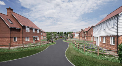 Hinckley new developer housing estate photograph