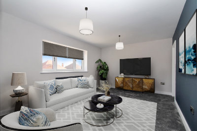 New home lounge seating area photograph