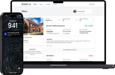Street software app desktop and phone screenshots