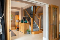 A photo of a journey through an impressive entrance hallway